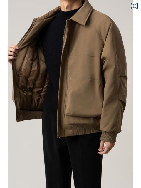 種類2 M D 黒 秋冬 コーデ メンズ 服 シンプル ファッション オシャレ 大人 かっこいい 大きいサイズ ストリート 紳士服 綿 衣類 ライト カジュアル キルティング ジャケット アウター KANDAIZUMI_COM