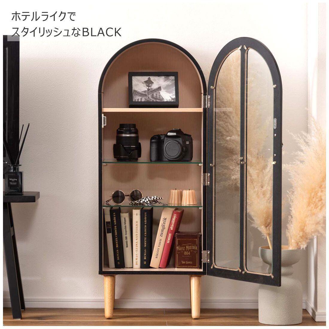 デザイン 脚付き ガラス ショーケース ケース