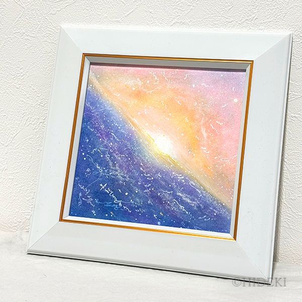 抽象画パステル 夜明け近く