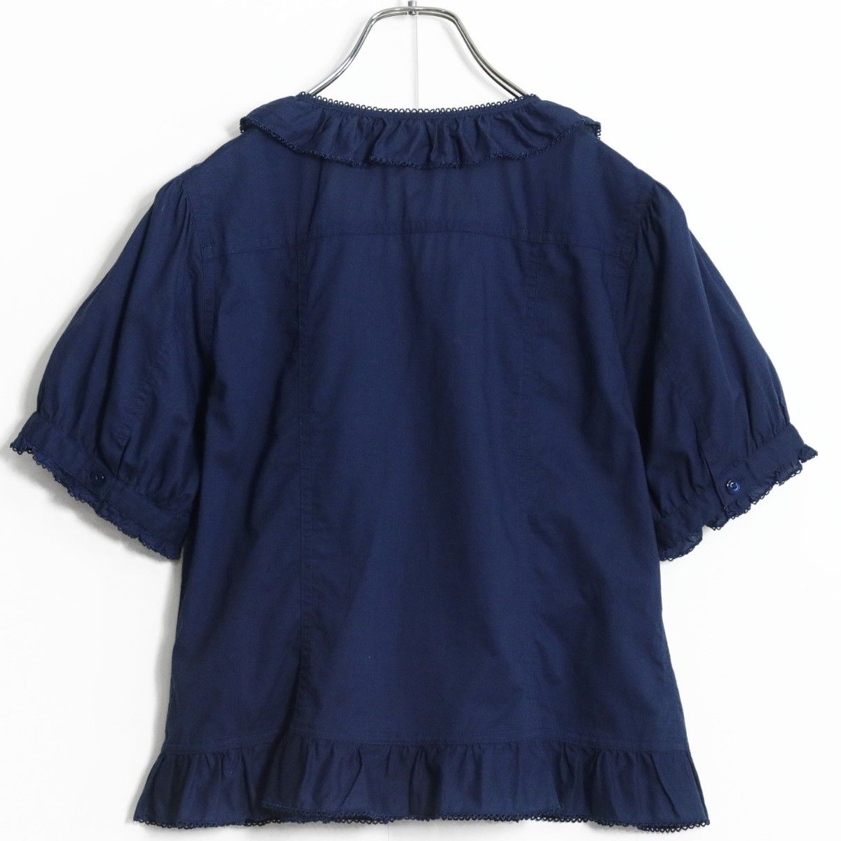 売れ筋商品|||ピンクハウス★たくし上げリボン♪タック使いブラウス 綿ローン 黒系 前開き ロゴ刺繍&フリルいっぱい♪無地 z13913 ピンクハウス☆たくし上げリボン♪タック使いブラウス 綿ローン