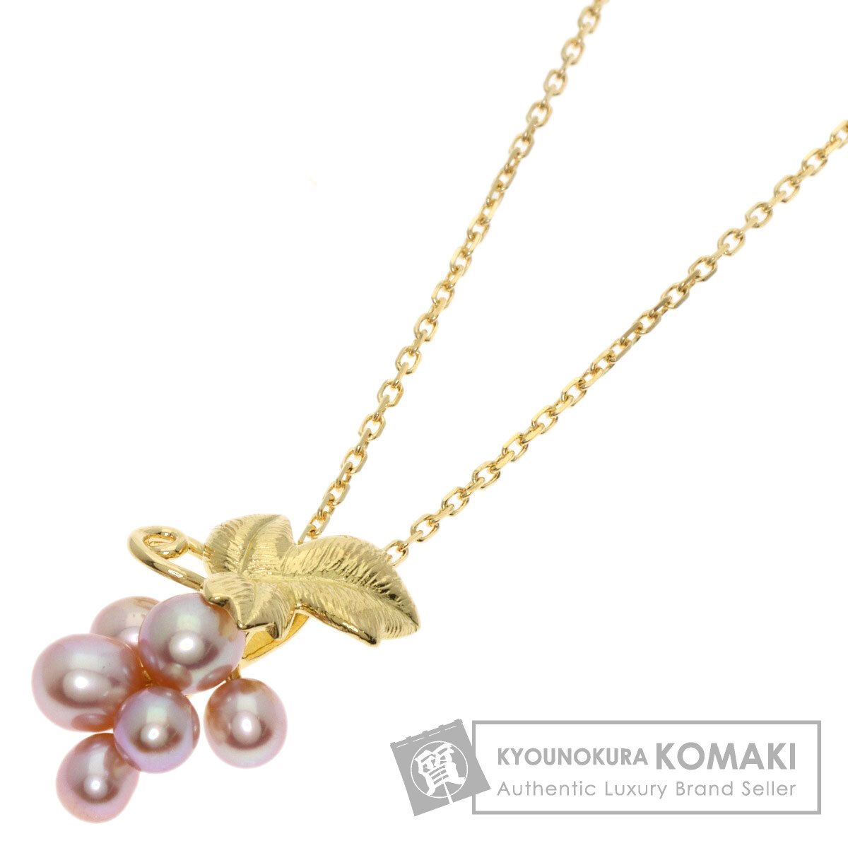 MIKIMOTO ミキモト 葡萄モチーフ パール 真珠 ネックレス K18YG
