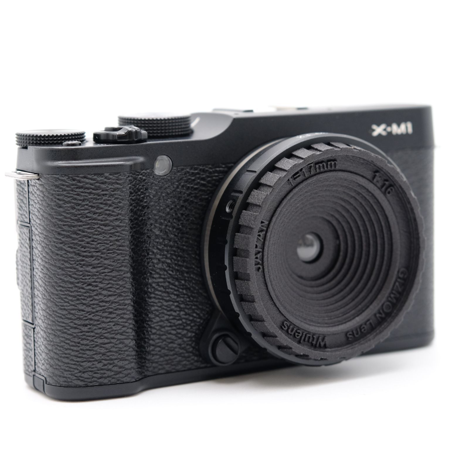 富士フイルム - 【美品】Fujifilm X-M1 ブラック GIZMON 17mm F/16 美品】Fujifilm X-M1 ブラック 写ルンですレンズGIZMON Wtulens