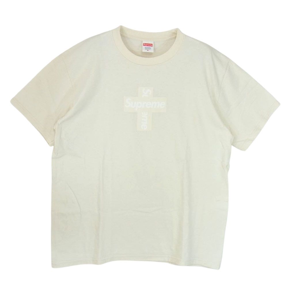 Supreme cross boxlogo tee white LARGETシャツ/カットソー(半袖/袖なし)