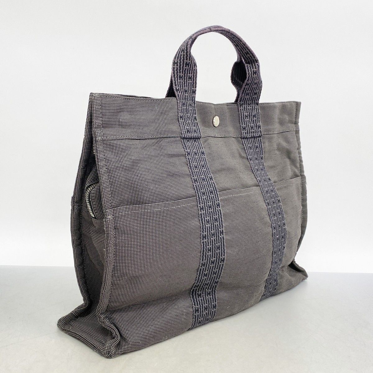HERMES エールライン トートPM エルメスエールライン PM グレー ユニセックス キャンバス