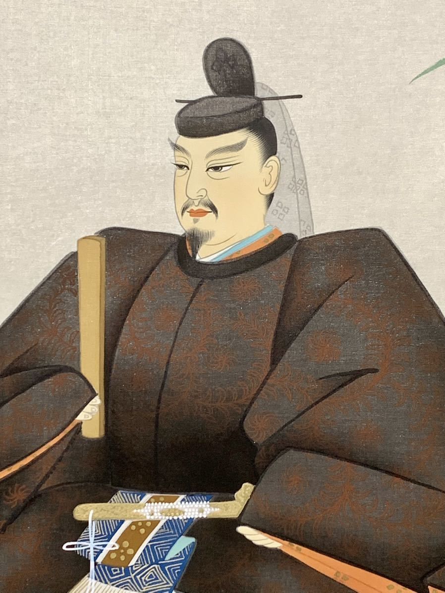 掛け軸 日本画 桜谷 菅原道真 人物画 天神様 菅公之像 骨董 古道具 古