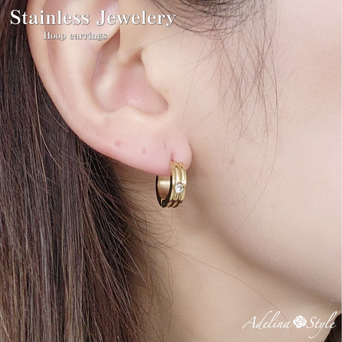 一つ売りピアス ミニフープジルコニウムピアス LEINAゴールド 楽天市場】14金 ピアス 14K フープピアス レディース シンプル