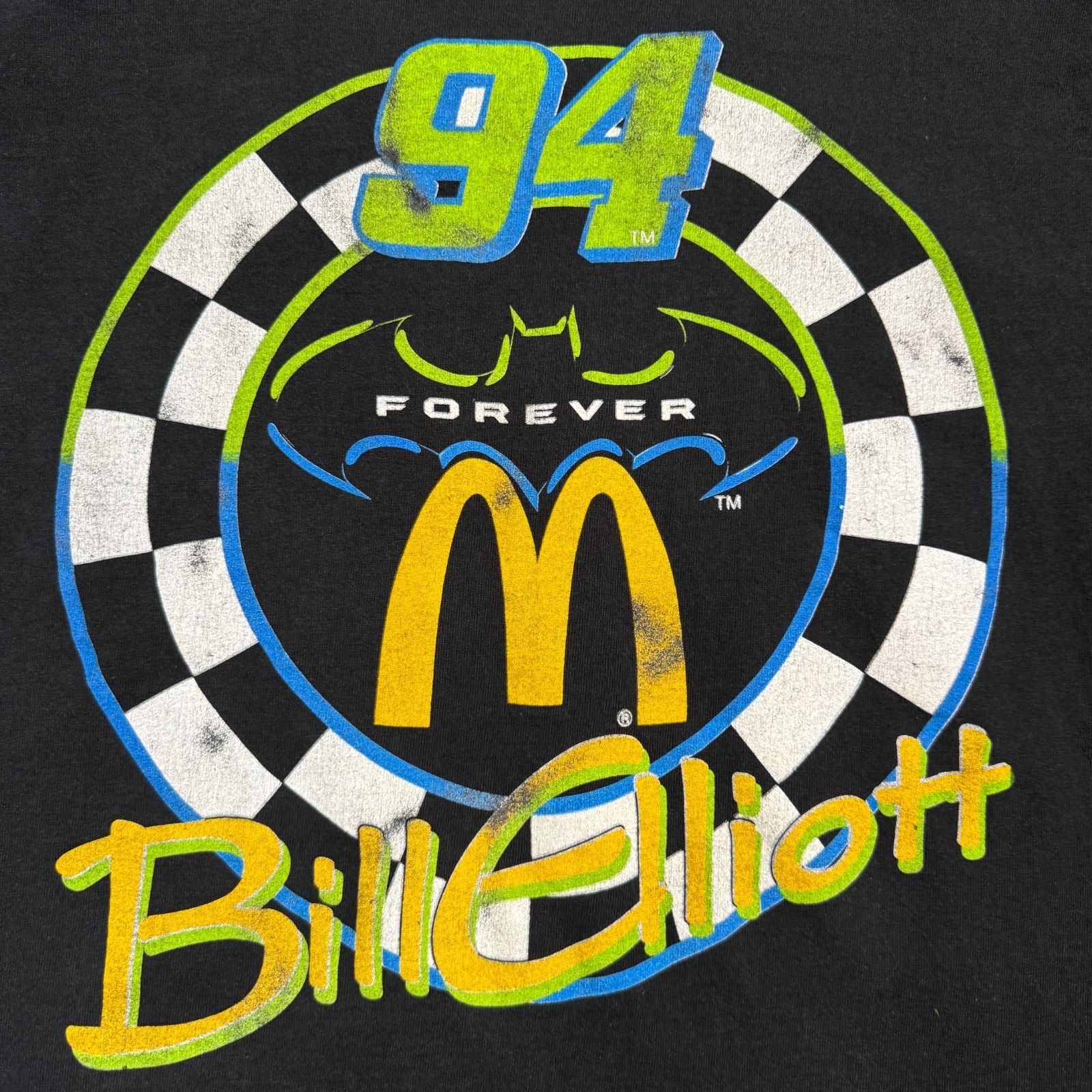 90s NASCAR×BATMAN×McDonald's T-shirt Lsize / バットマン