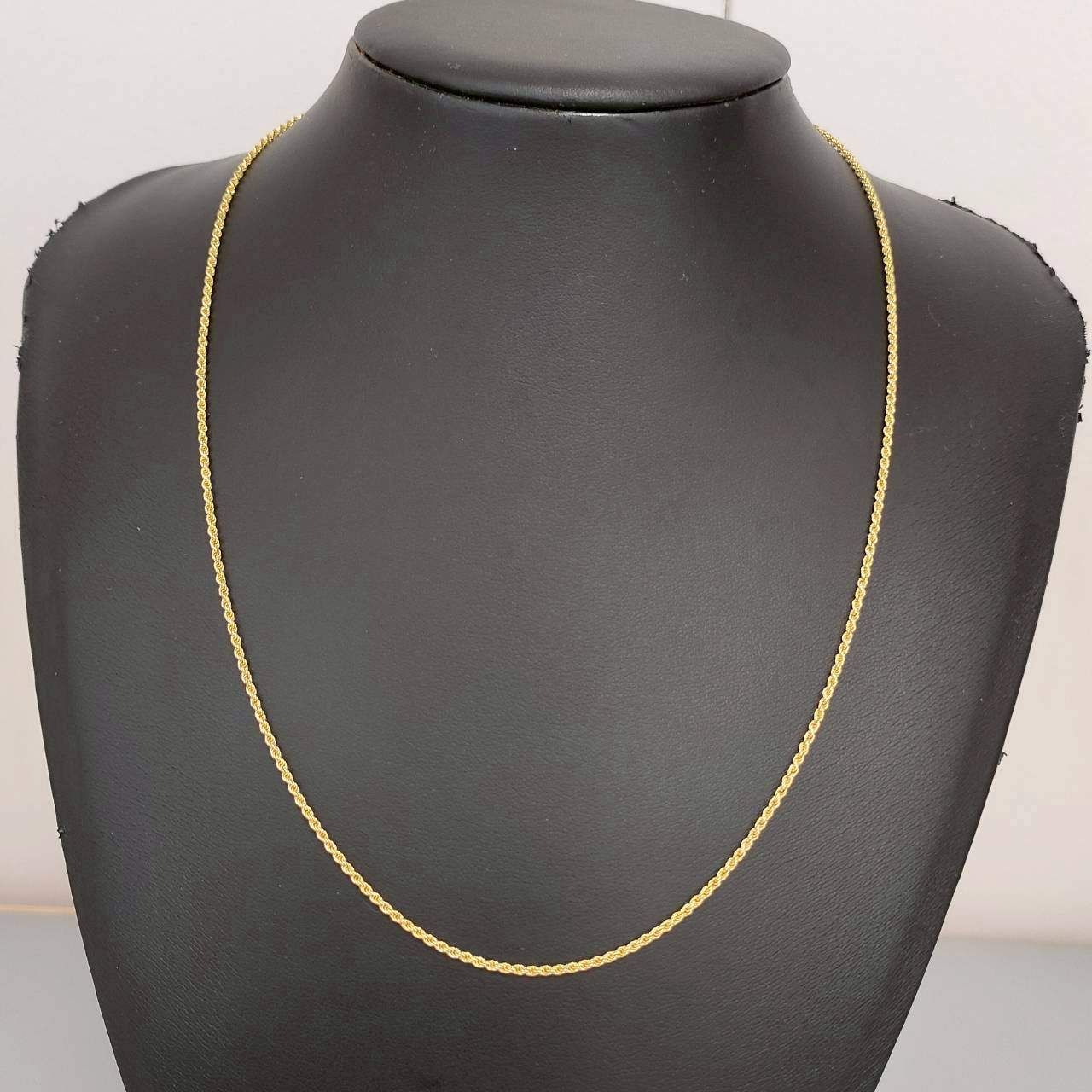 18金 K18 イタリー ロープチェーンネックレス 男女兼用 5.62g 51㎝ D191