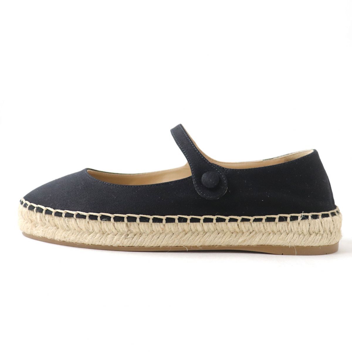 未使用品◇PRADA プラダ 1F989L ストラップ付 エスパドリーユ フラット 