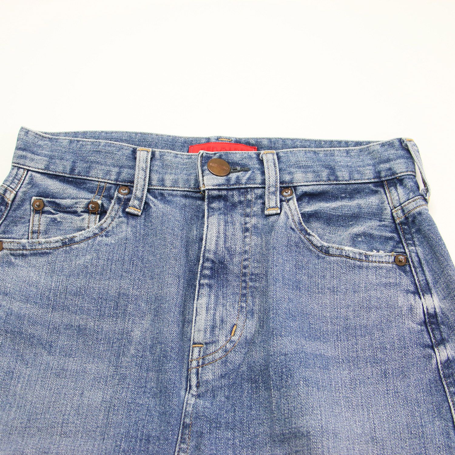 RED CARD レッドカード スカート ブルー サイズ 0 S ストレッチ カットオフ デニムスカート Maddie マキシ丈 ストレート 5ポケット スリット コットン ボトムス レディース SIROKUMA-CORPORATION_COM