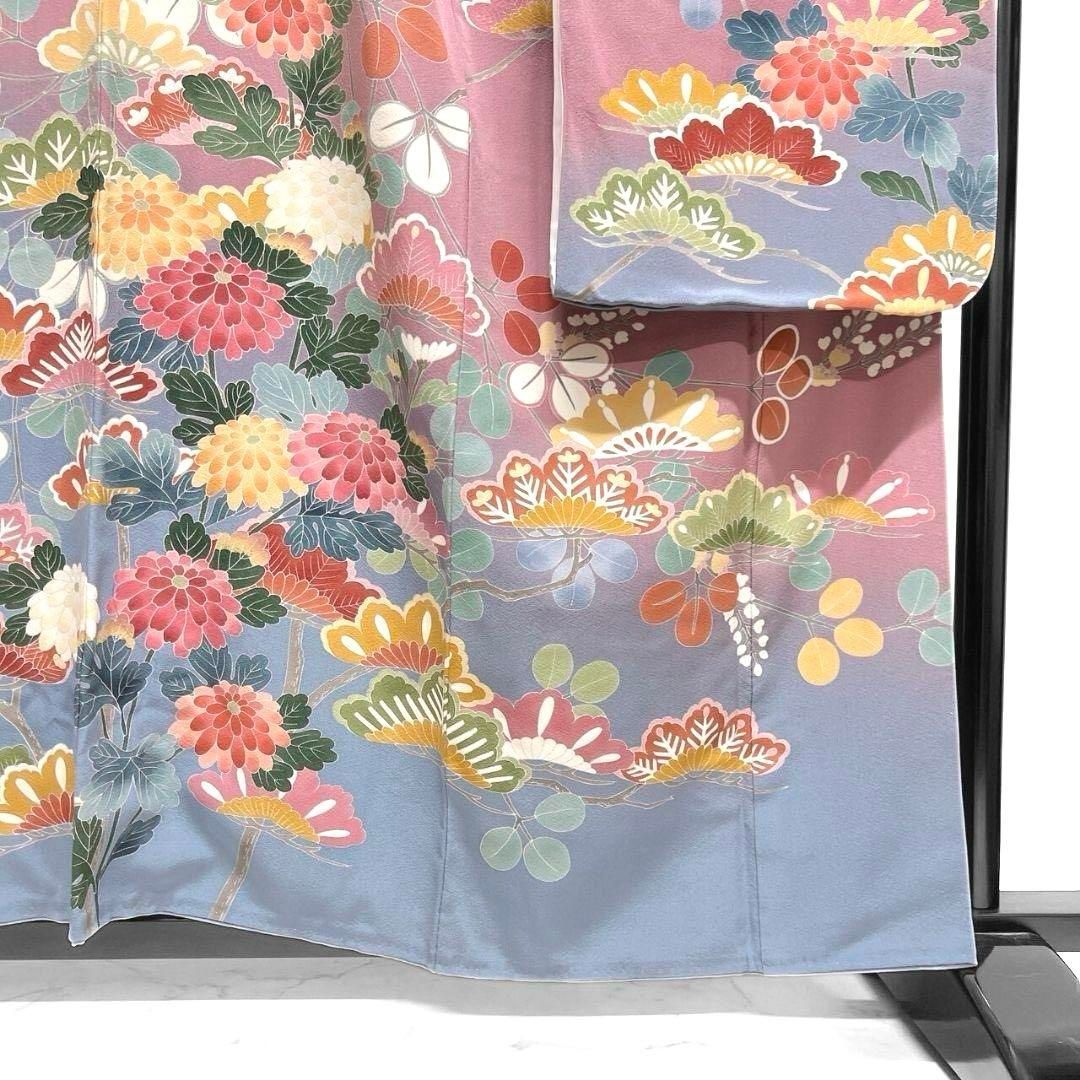 作家もの 友禅 花模様 松 振袖 成人式 晴れの日 着物 032a p - メルカリ