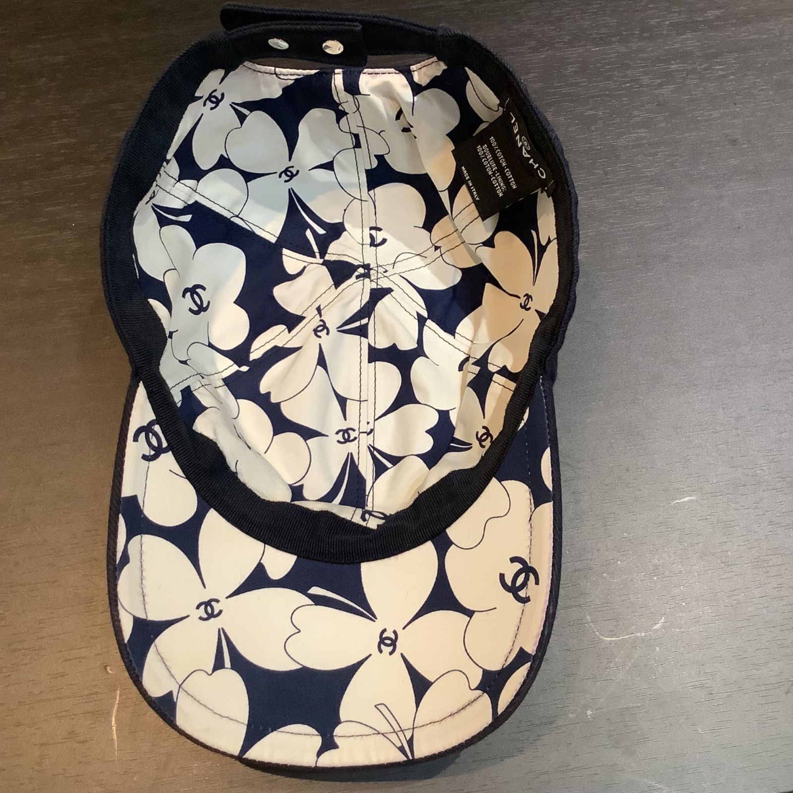 シャネル CHANEL ココマーク ベースボール キャップ 帽子 花柄