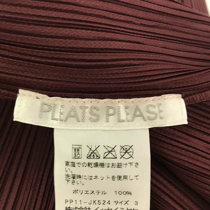 PLEATS PLEASE ブラウンノースリーブトップス　サイズ3 PLEATS PLEASE ブラウンノースリーブトップス サイズ3 PLEATS