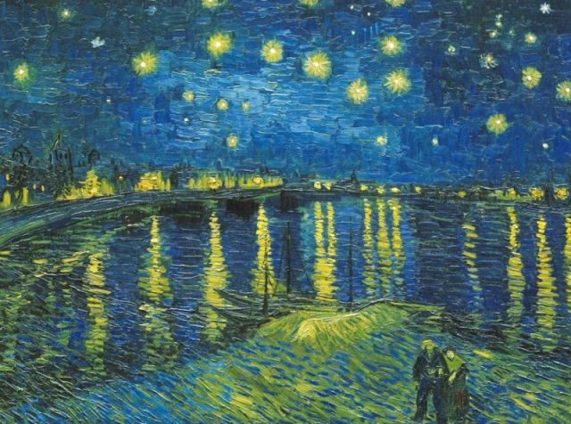 種類3：f8 額絵 ゴッホ ローヌ川の星月夜 f8・f6・f4サイズ 世界の名画
