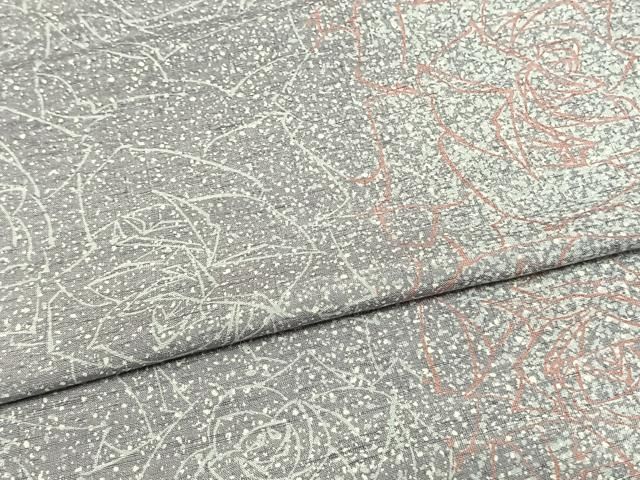 平和屋着物▽上質な紬　単衣　花尽くし　正絹　逸品　AAAV2830fy 平和屋着物▽上質な紬 単衣 花尽くし 正絹 逸品 AAAV2830fyの通販 by