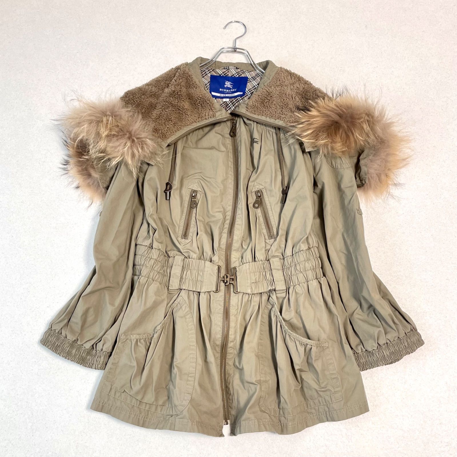 BURBERRY BLUE LABEL バーバリーブルーレーベル y2k フェアリーグランジ 平成ギャル N2B N3B フライトジャケット ミリタリージャケット モッズコート アウター ブルゾン ペプラム ホースロゴ刺繍