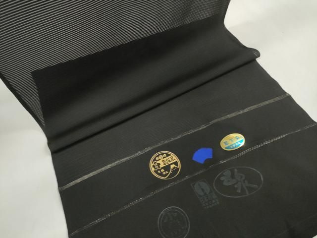 平和屋着物＊夏物 黒紋付 黒反物 着尺 絽 五泉 ♥ DAAW7752zzz