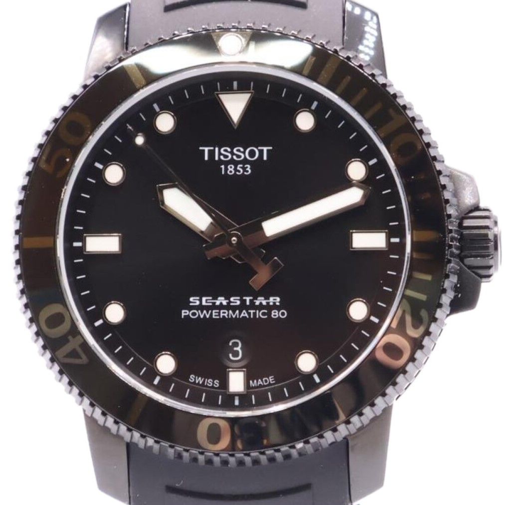 TISSOT ティソ 【美品】T120.407.37.051.00 TISSOT シースター 1000 オートマティック シースルーバック 自動巻き  - メルカリ