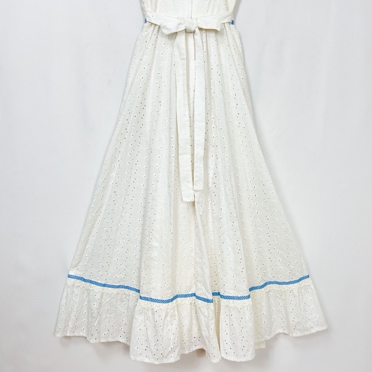 ヴィンテージ 70s USA製 パイピング カットワークレース キャミソール  