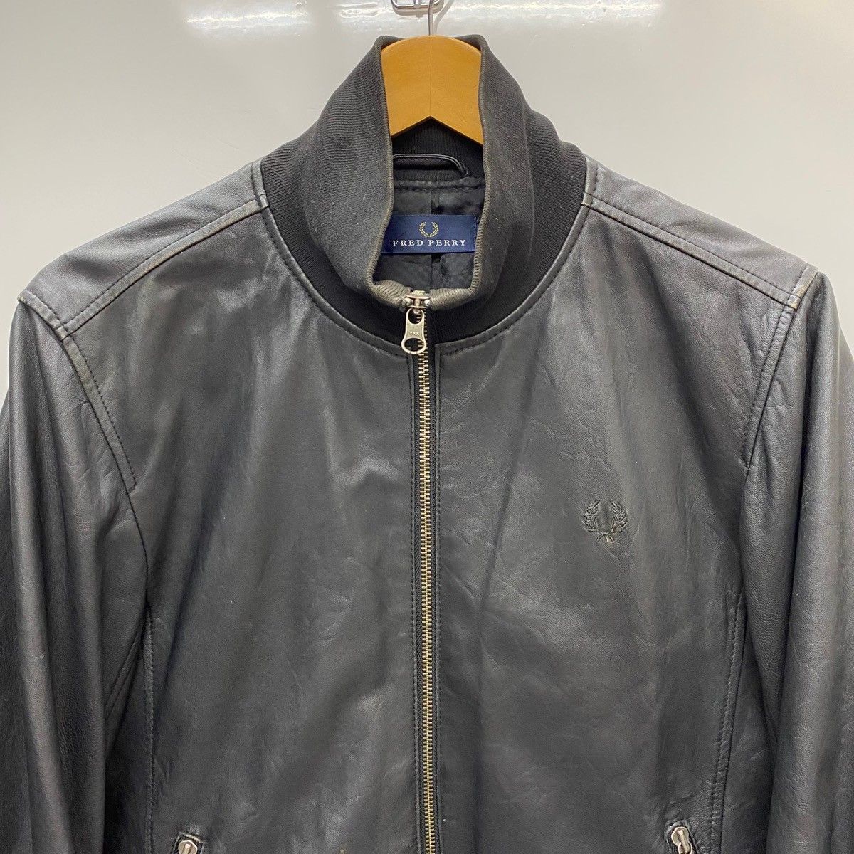 フレッドペリー FRED PERRY ラムレザーブルゾンジャケット ジャケット 
