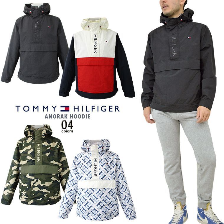 希少 TOMMY HILFIGER トミー アノラックパーカー 撥水 海外限定