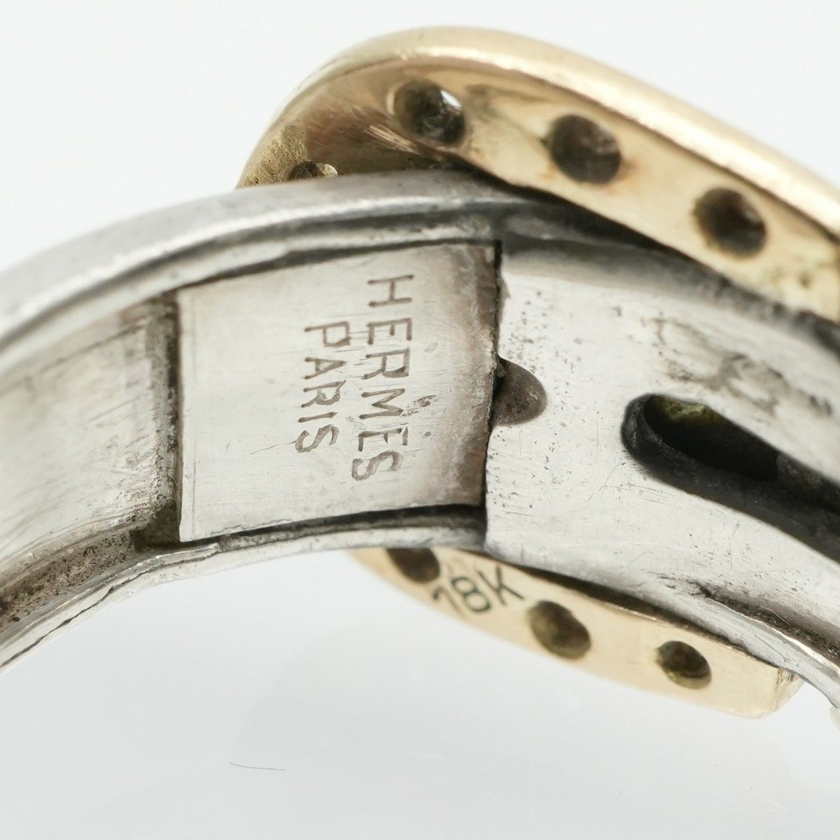 エルメス HERMES リング 指輪 750/925 シルバー 銀 アンティーク 希少  