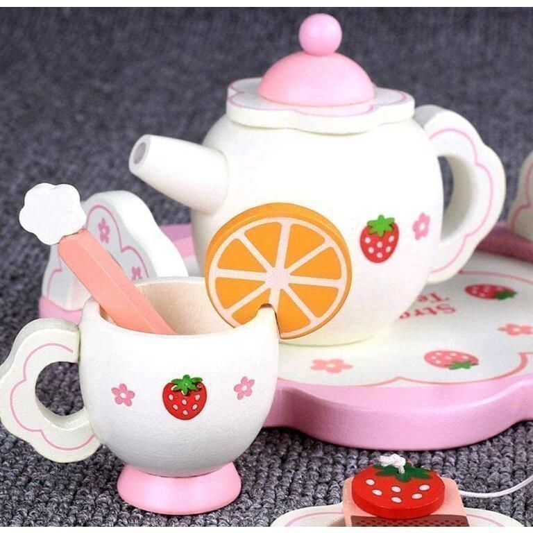 ちゃおセット おままごとセット 女の子おもちゃ お茶セット 木のおもちゃ 収納