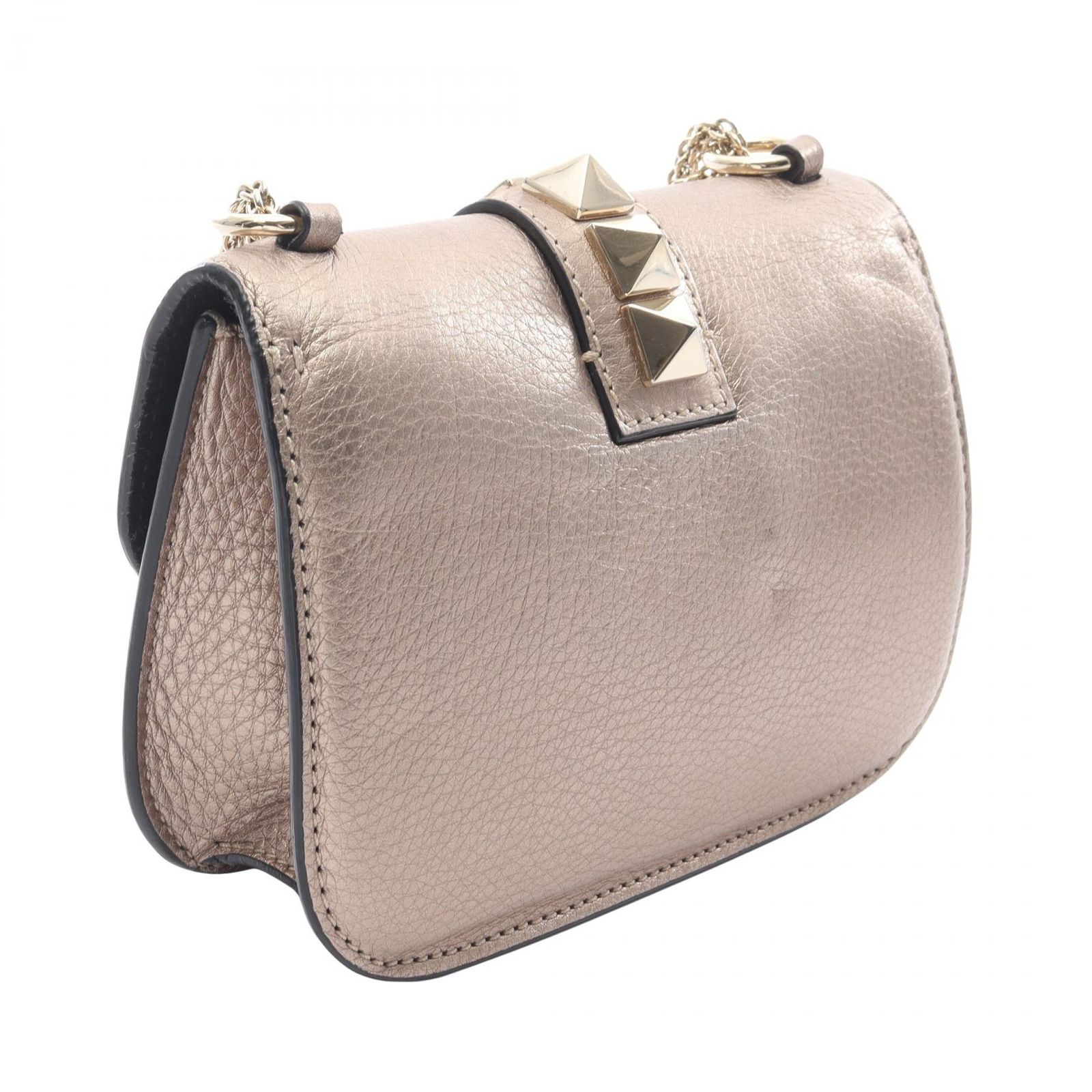 VALENTINO ゴールドスタッズショルダーバッグ ヴァレンチノ Valentino ショルダーバッグ ロックスタッズ ゴールド