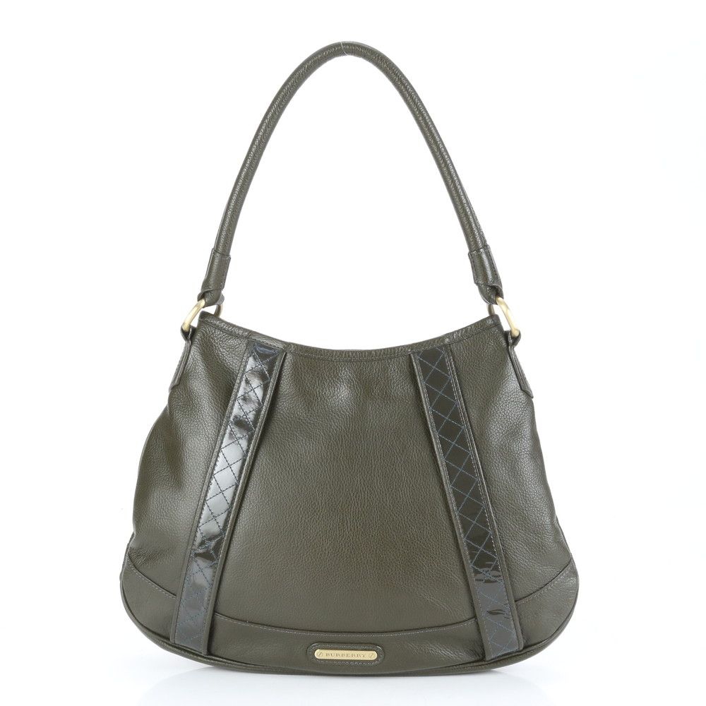 ☆美品　BURBERRY バーバリー キルティング ショルダーバッグ カーキ系 美品 バーバリー カーキ レザー ノバ チェック ショルダーバッグ