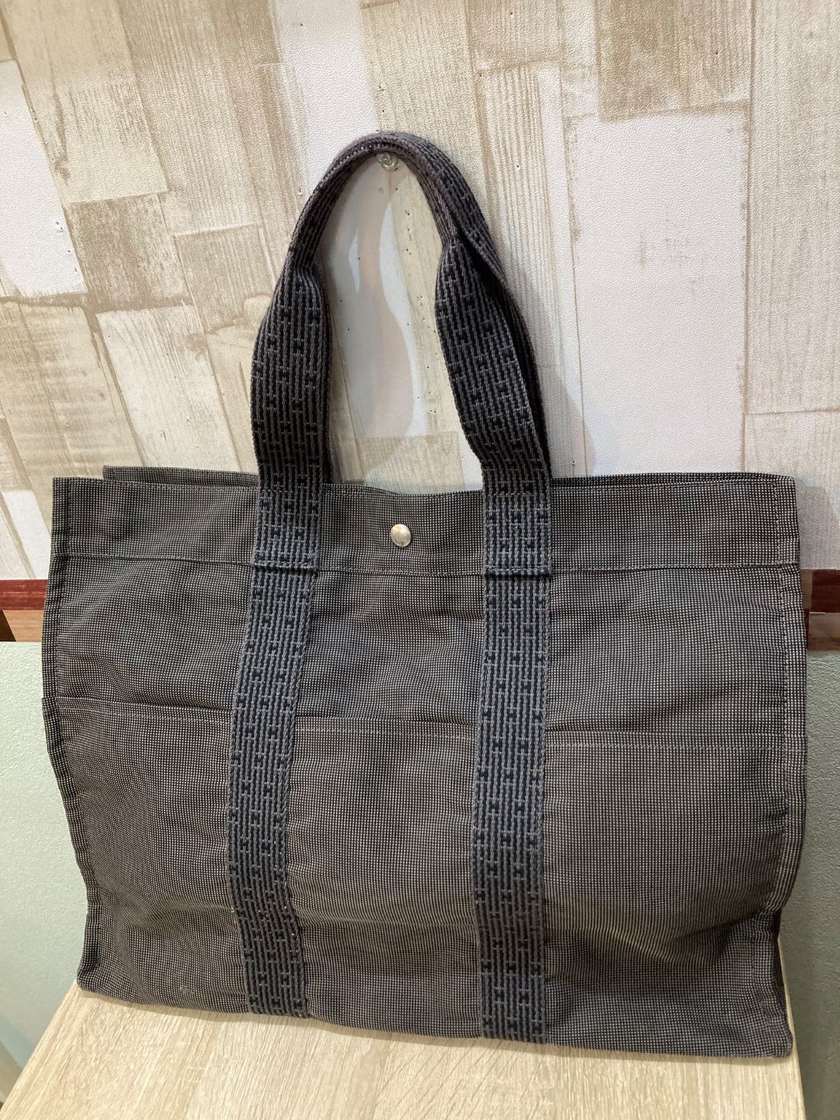 HERMES エルメス エールライントートバッグ キャンバスバッグ GM