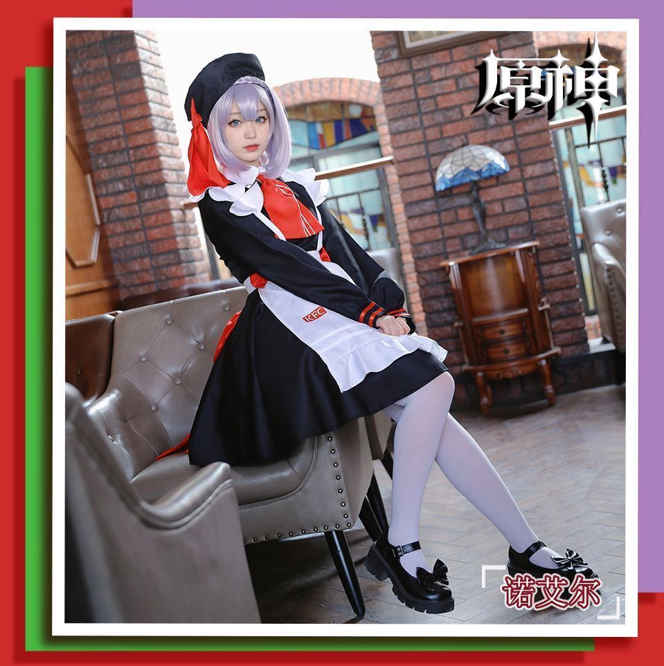 原神 げんしん ノエル コスプレ衣装 豪華版 フルセット コスプレ衣装 アクセサリー ウィッグ付きu0026靴追加購入可 コスチューム cosplay 演出服 舞台装 クリスマス 学園祭 プレゼント 化祭 ハ