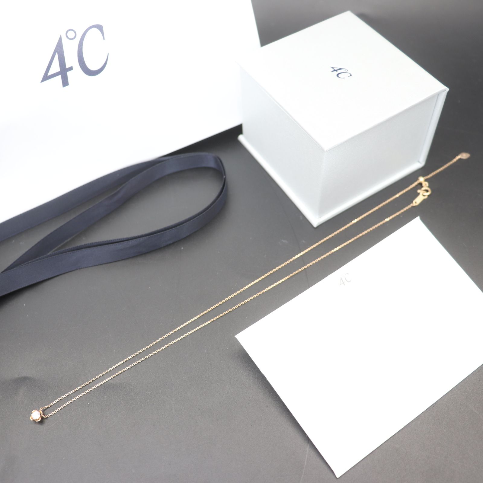 ITT0RJSRBPDW 美品 4℃ K18 ダイヤモンド ネックレス D0.123ct ピオニア