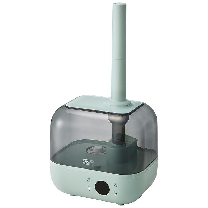 商品 Toffy トフィー 抗菌ハイブリッドアロマ加湿器 4.7L HF08 ペールアクア 上部給水式 長時間加湿 ロングノズル 自動湿度コントロール機能 タイマー付き アロマオイル アロマウォーター対応 抗菌加工 HF08-PA 1