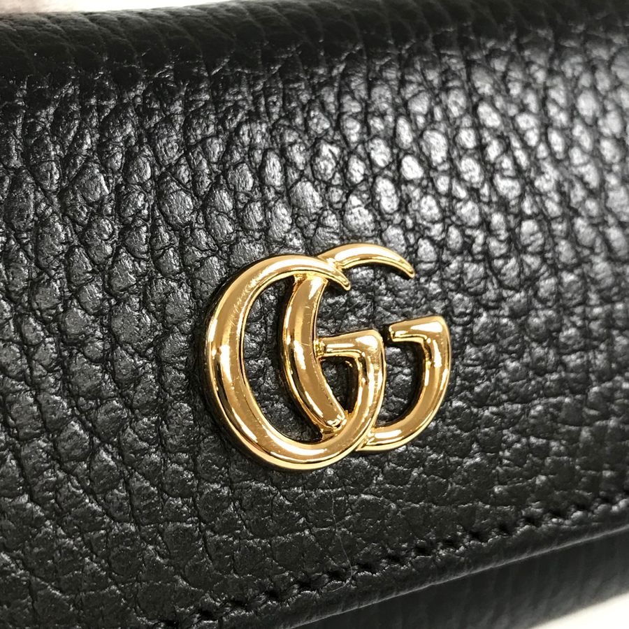 グッチ GUCCI GG マーモント 456118 ブラック レザー キーケース kos