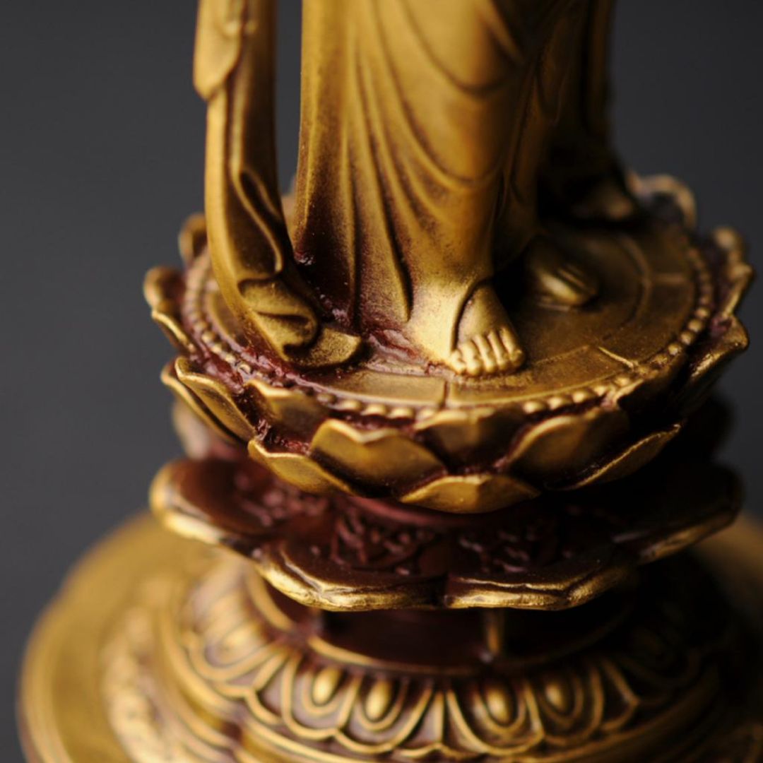 仏像 聖観音菩薩 26.1cm（青銅色） 仏師：松久朋琳 原型＿『天台宗