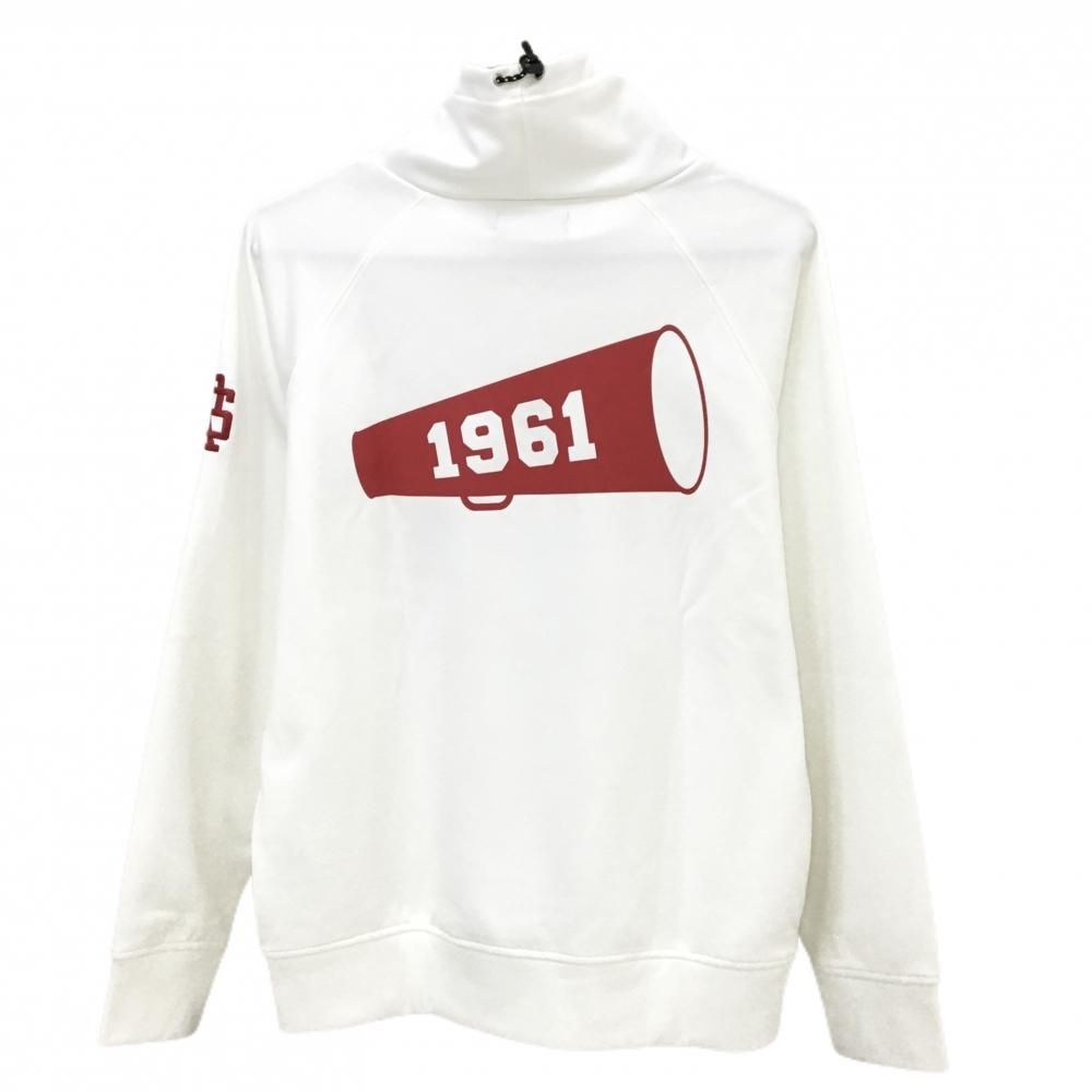 【美品】ラフアンドスウェル　トレーナー 美品】ラフアンドスウェル ハイネックトレーナー 白 フロント