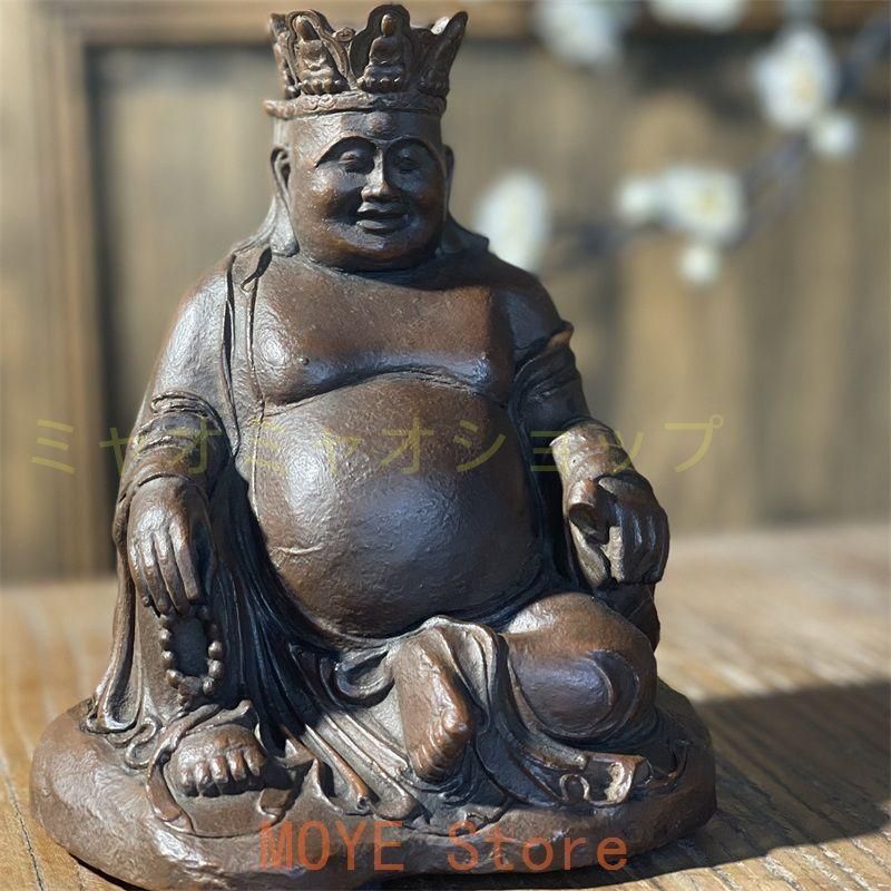 石像 仏像 宝冠弥勒仏 禅意 玄関 書斎 茶室 机面 供養 装飾品 置物