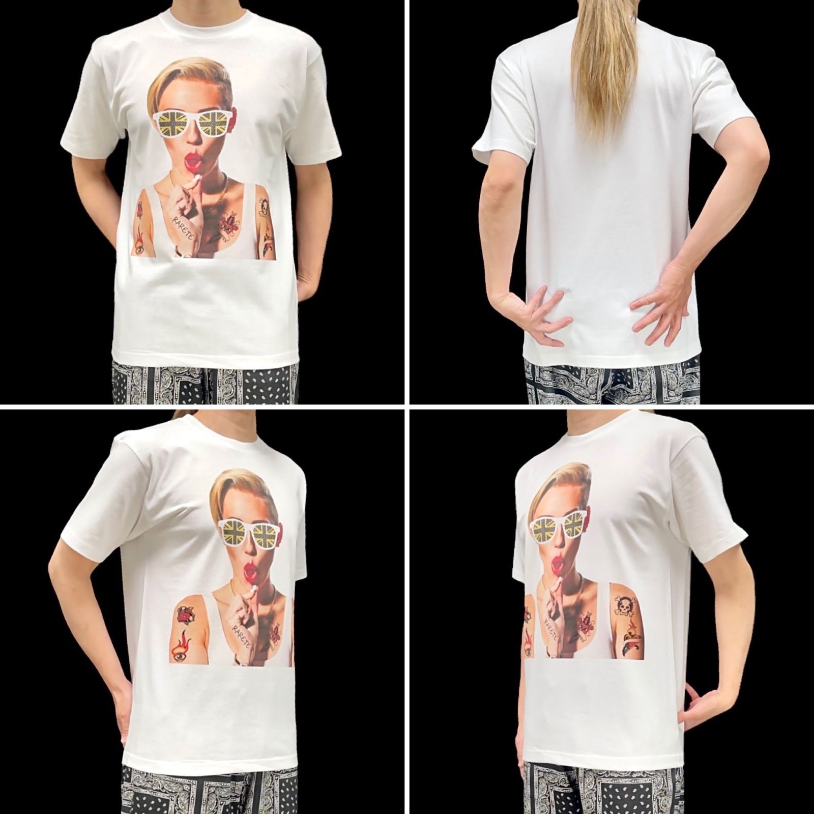 タトゥーTシャツ☆ RARETE ラルテ マイリーサイラス タトゥー チェリー さくらんぼ