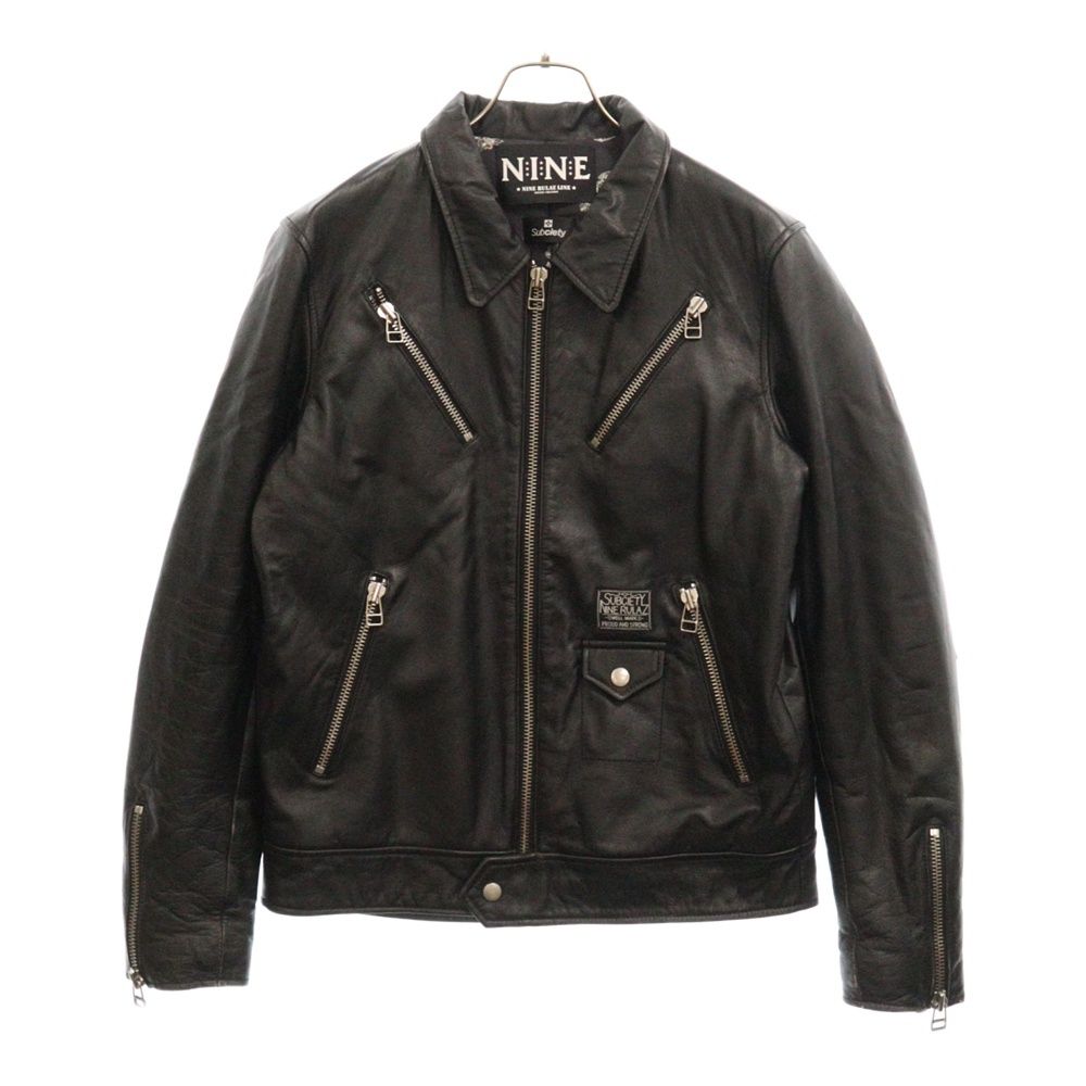Subciety × NINE RULAZ LINE ライダースレザージャケット Subciety セール (サブサエティ) × NINE RULAZ LINE シングル