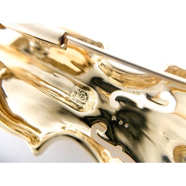 K18 18金イエローゴールド ダイヤモンド ヴァイオリン バイオリン 楽器