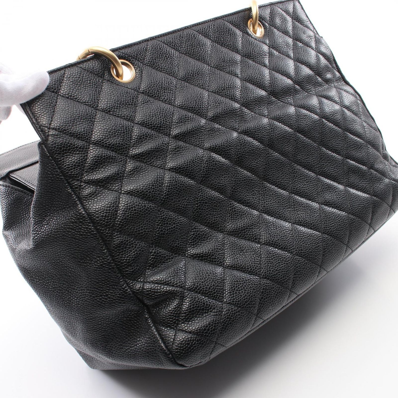 シャネル CHANEL トートバッグ マトラッセ ブラック キャビア