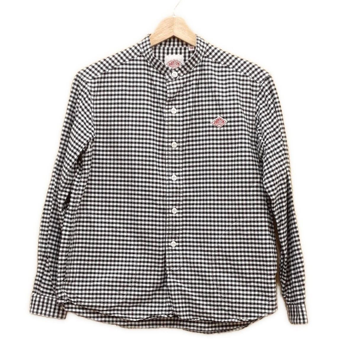 DANTON 長袖ネルシャツ 40 ブラック・ホワイトチェック DANTON(ダントン) 長袖シャツブラウス サイズ34 S レディース美