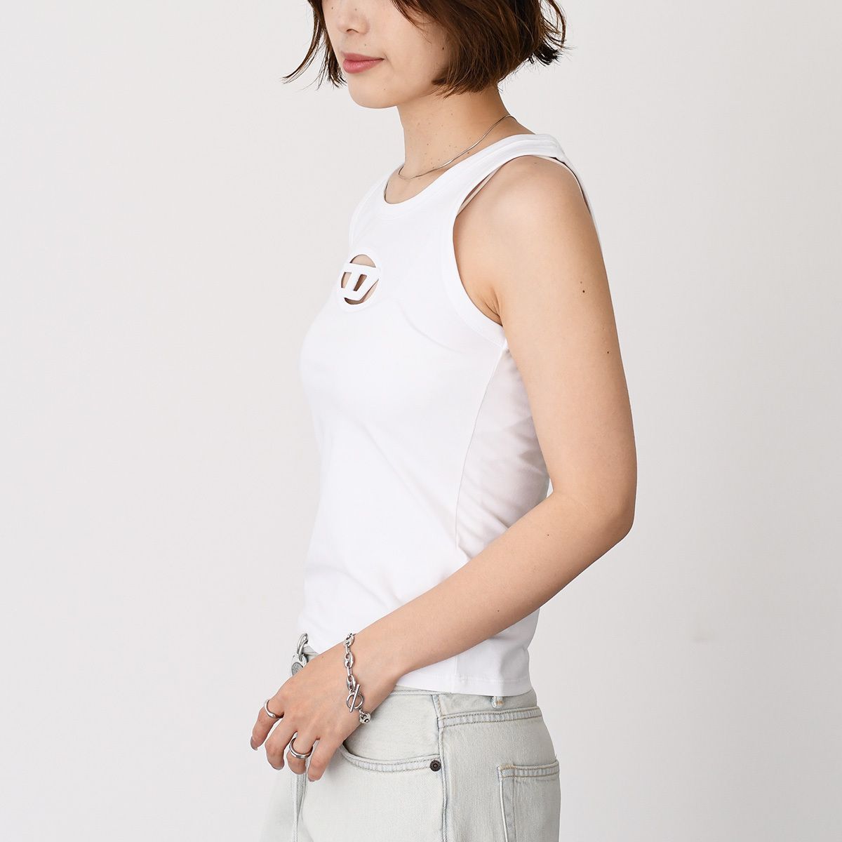 DIESEL◆Dロゴタンクトップワンピース 美品】DIESEL タンクトップ ロングタンク ワンピース - メルカリ