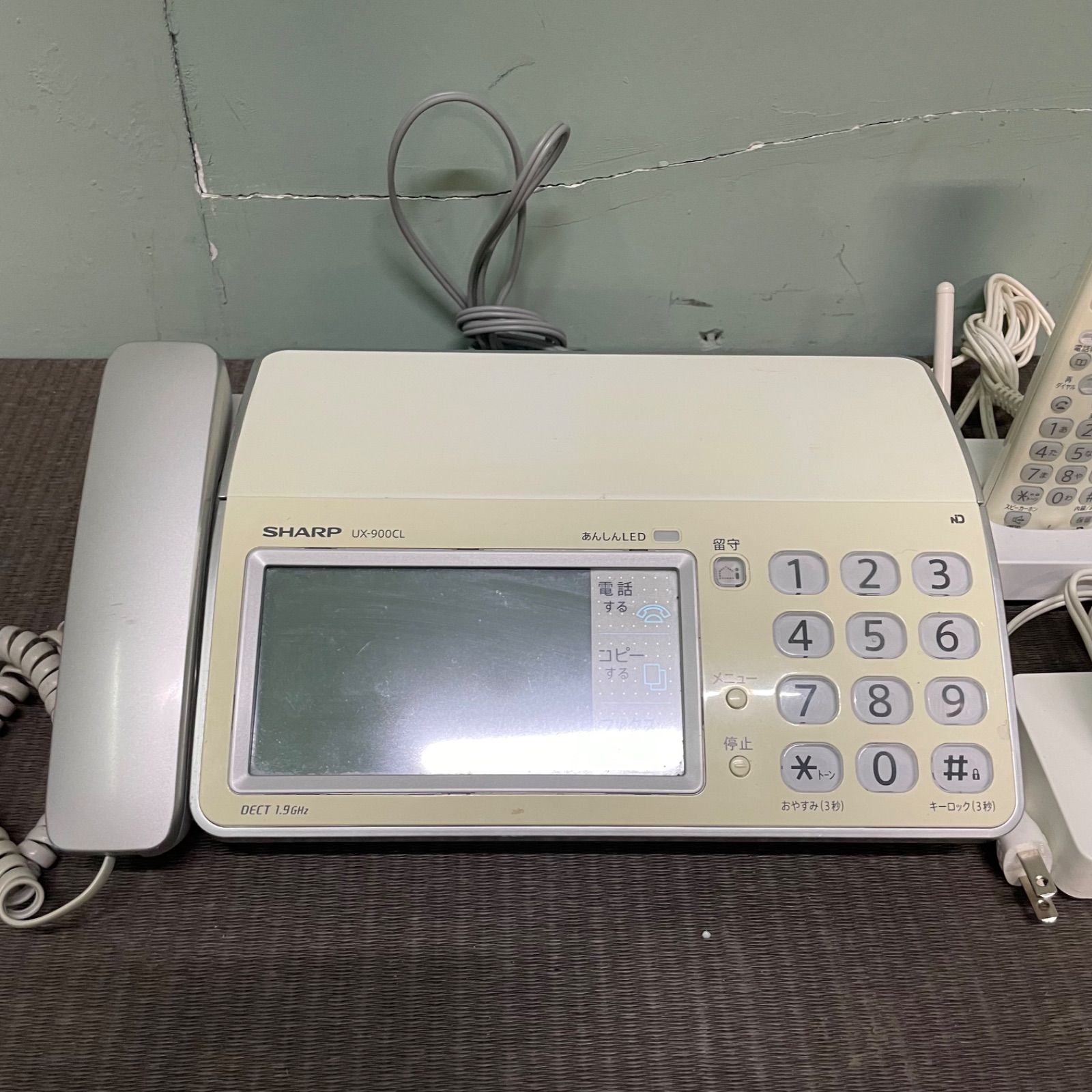 ♭ SHARP UX-900CL 電話機 子機付き FAX シャープ - メルカリ