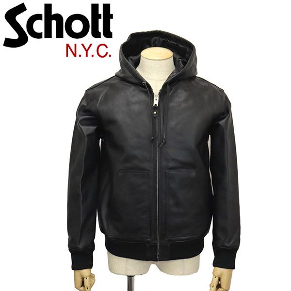 Schott (ショット) 3111054 LEATHER FULL ZIP PARKA レザー Schott (ショット) 3111054 LEATHER FULL ZIP PARKA レザー
