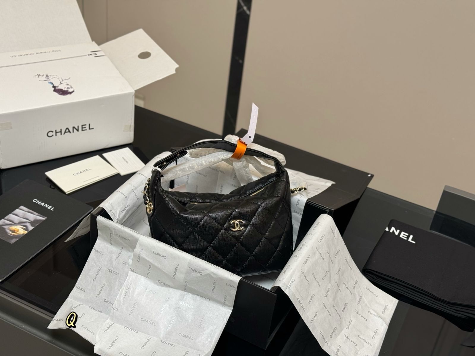 CHANEL♡2Way ホーボー バッグ トートバッグ シックなブラック☆】CHANEL シャネル 2way ホーボーバッグ