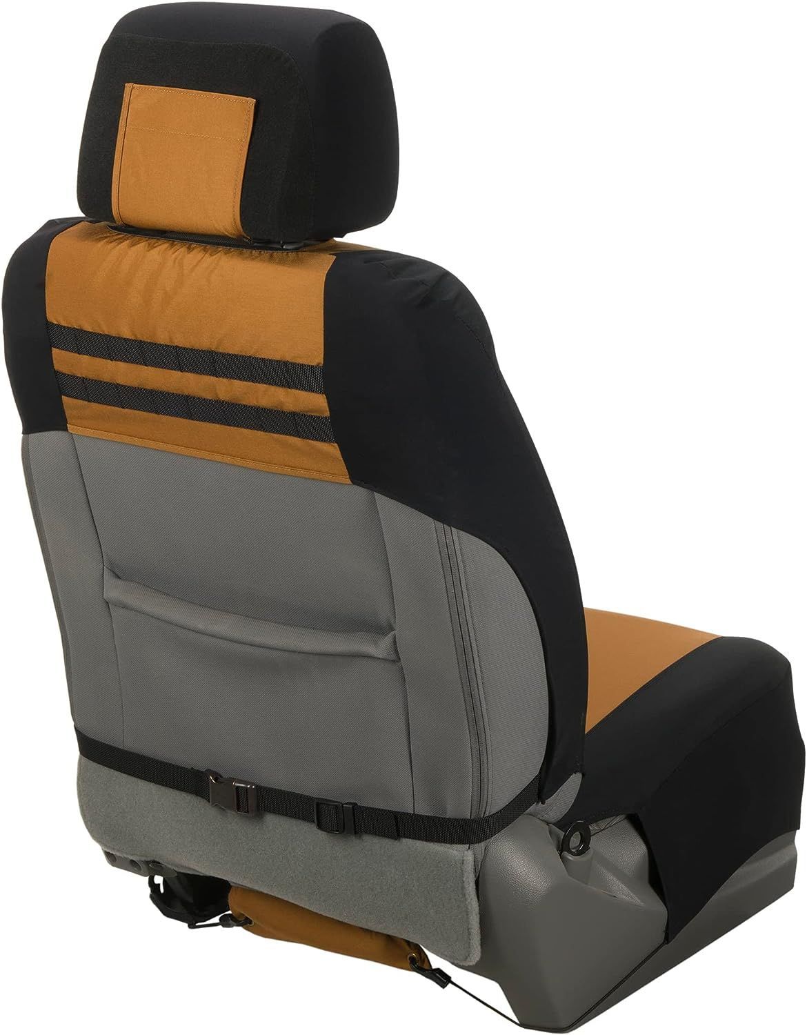 カーハート 車前座席用 シートカバー 茶／黒 ○新品・新作 2個セット 