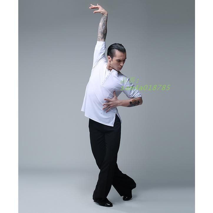 メンズ ラテンダンス用シャツ 男性用 ダンス衣装 上着 ダンスウェア ルンバ チャチャチャ ワルツ ラテン カウボーイ 競技用 社交 練習着 am4a018785 LLC-HASEGAWATOSO_COM