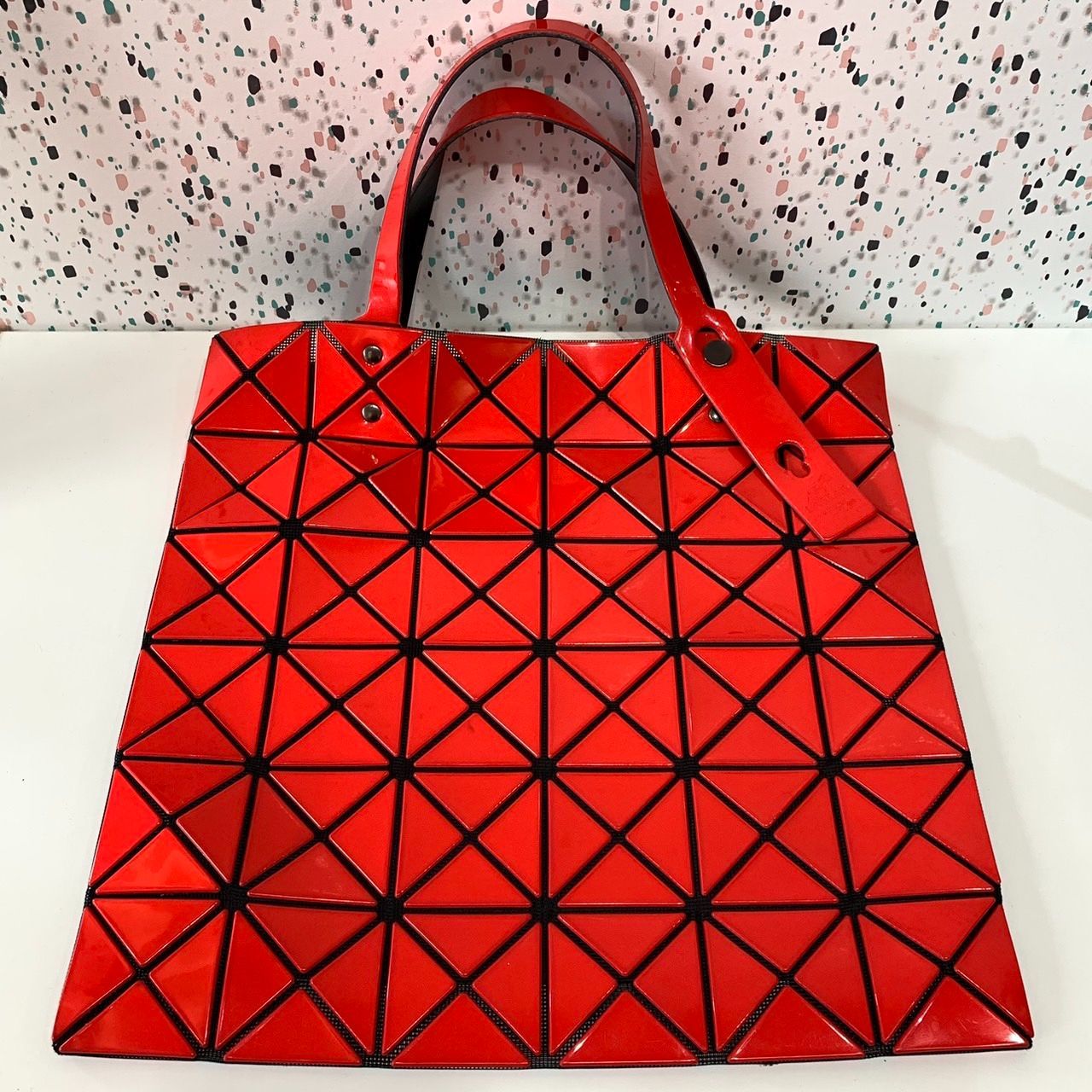 BAO BAO ISSEY MIYAKE バオバオ イッセイミヤケ トートバッグ レッド