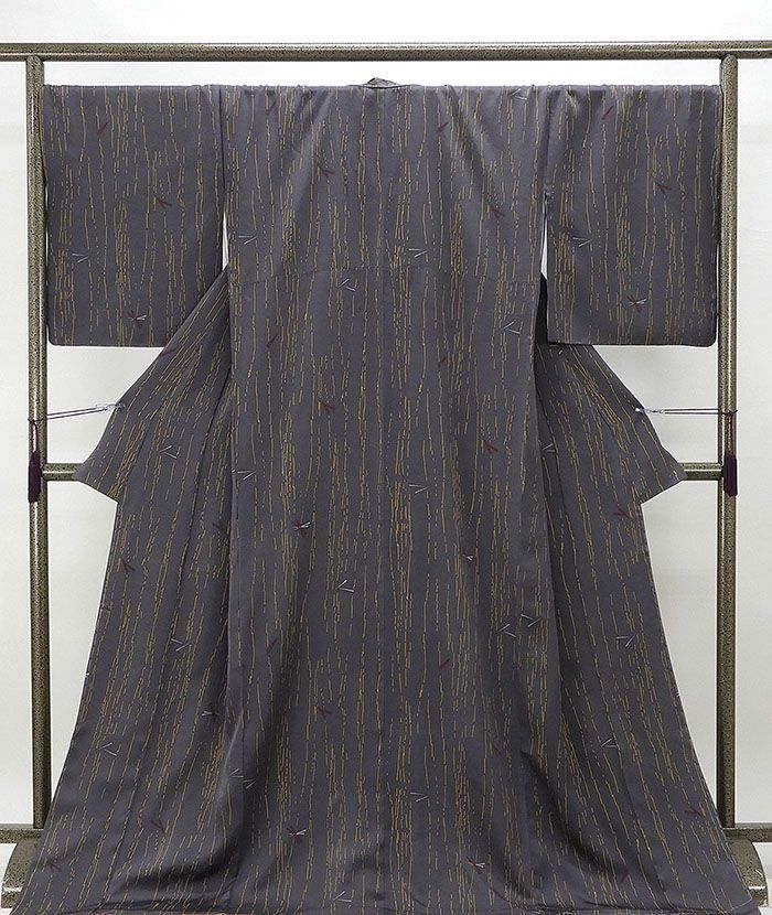 小紋 未着用 正絹 箸模様 身丈174.5cm 裄丈70cm 小紋 新古品 着物 c0194